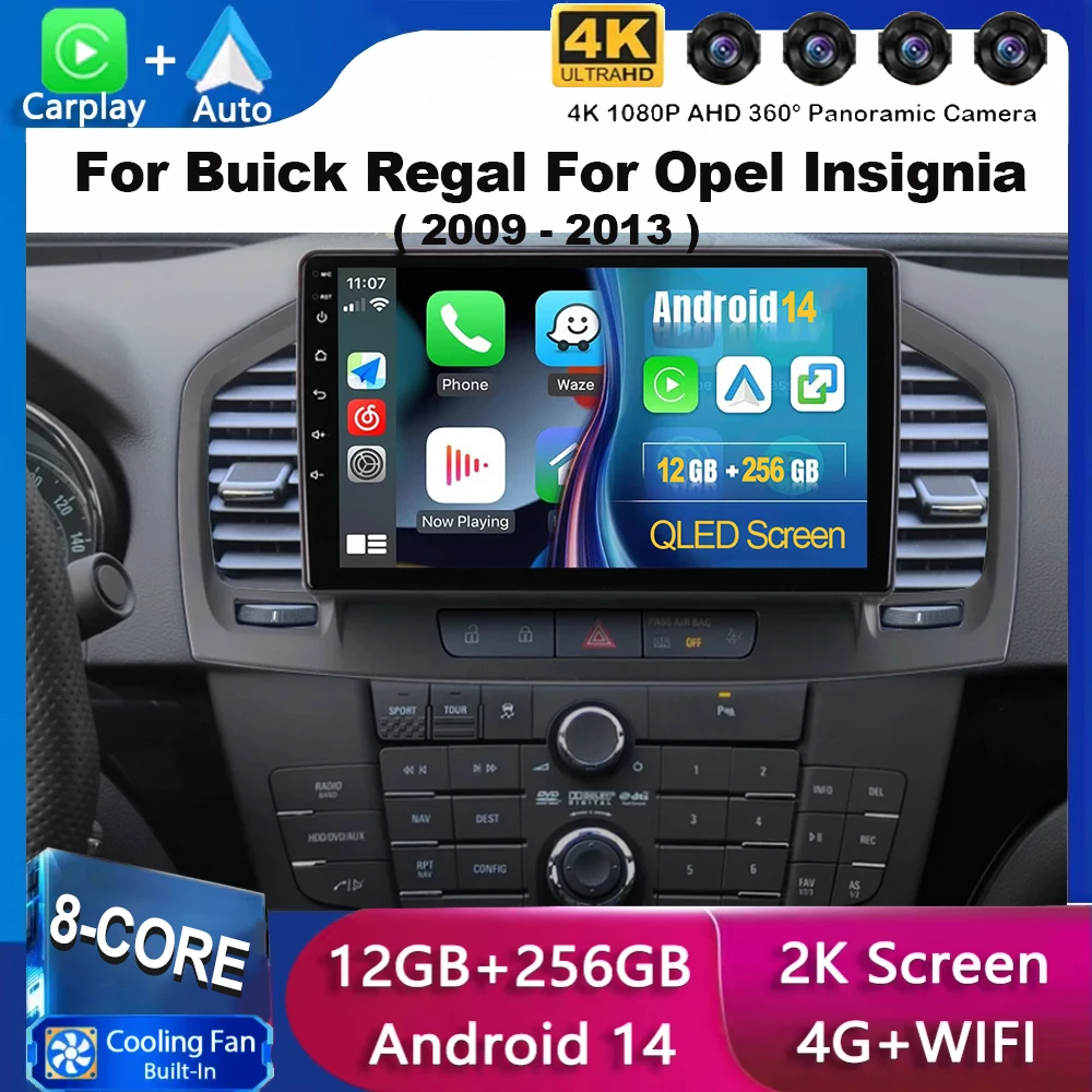Carplay Android 14 Auto Auto Radio Für Buick Regal Für Opel Insignia 2009 2010 2011 2012 2013