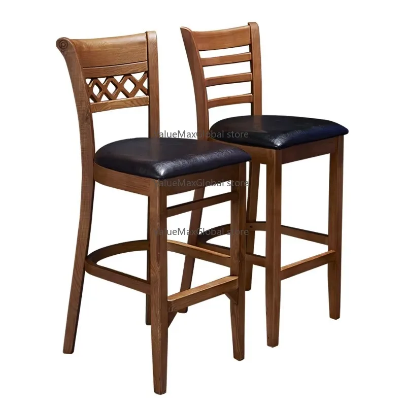 Retro Industrial Solid Wood High-Back Chair – Promotional for Bar & Restaurant Furniture