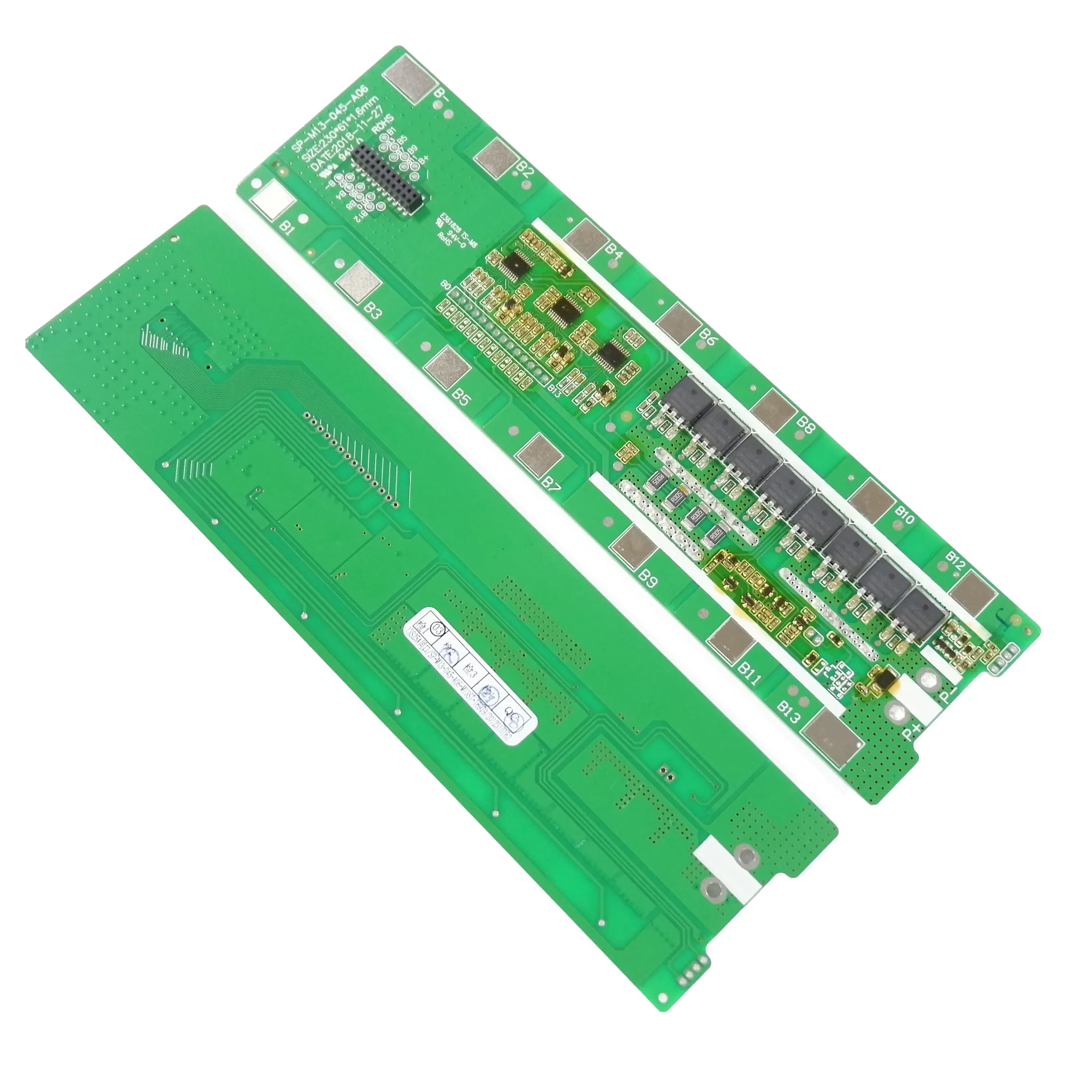 48V Battery BMS 13S 48V 30A BMS For 48V10Ah 48V20Ah 48V30Ah Lithium Battery BMS PCM PCB Same Port for Charging and Discharging