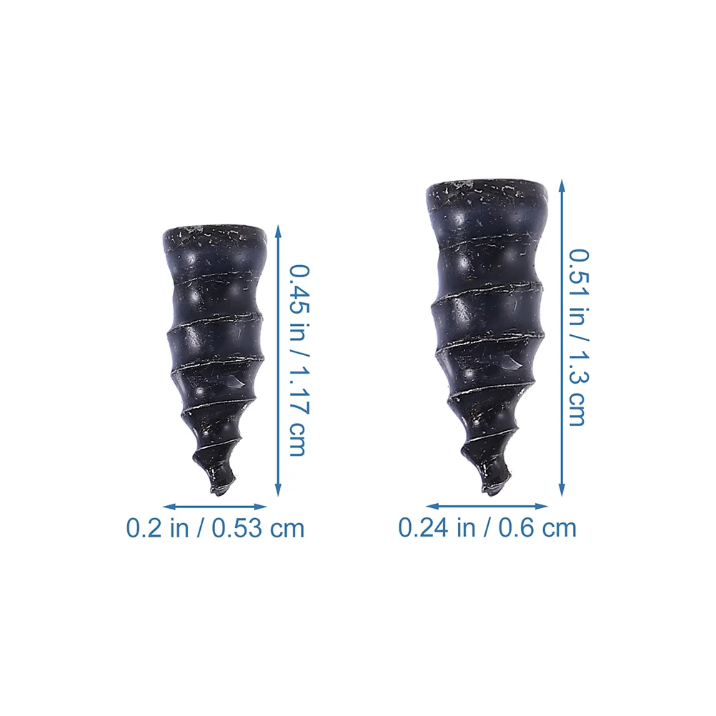 60 Pcs Film Nail Tire Rubber Screw Anti-Slip Repair Repairing Tubeless 13X06cm Skid Nails Black