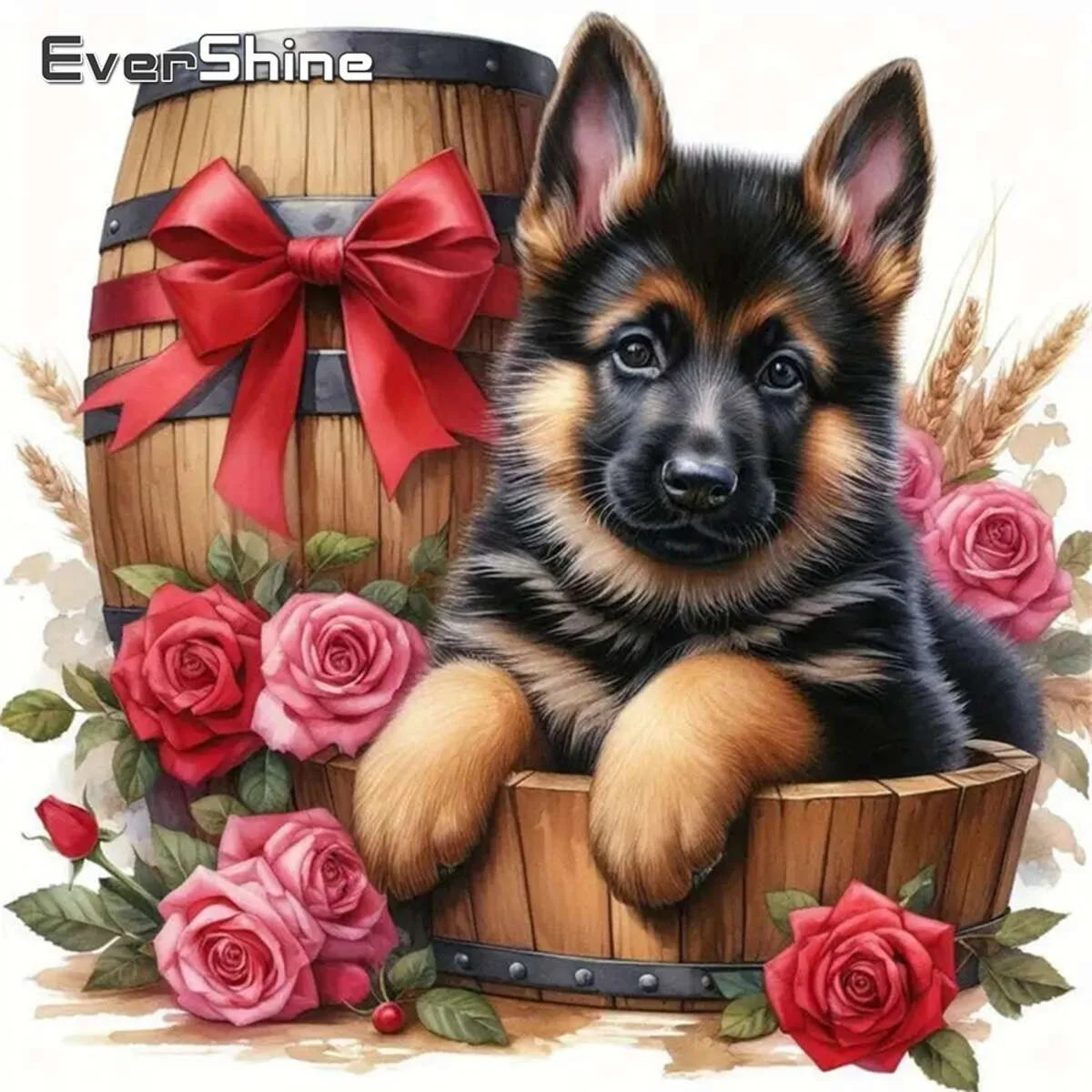 Evershine Neue Ankunft Diamant Malerei Hund Tier Bild Von Strass Blume Stickerei Handarbeiten Wohnkultur