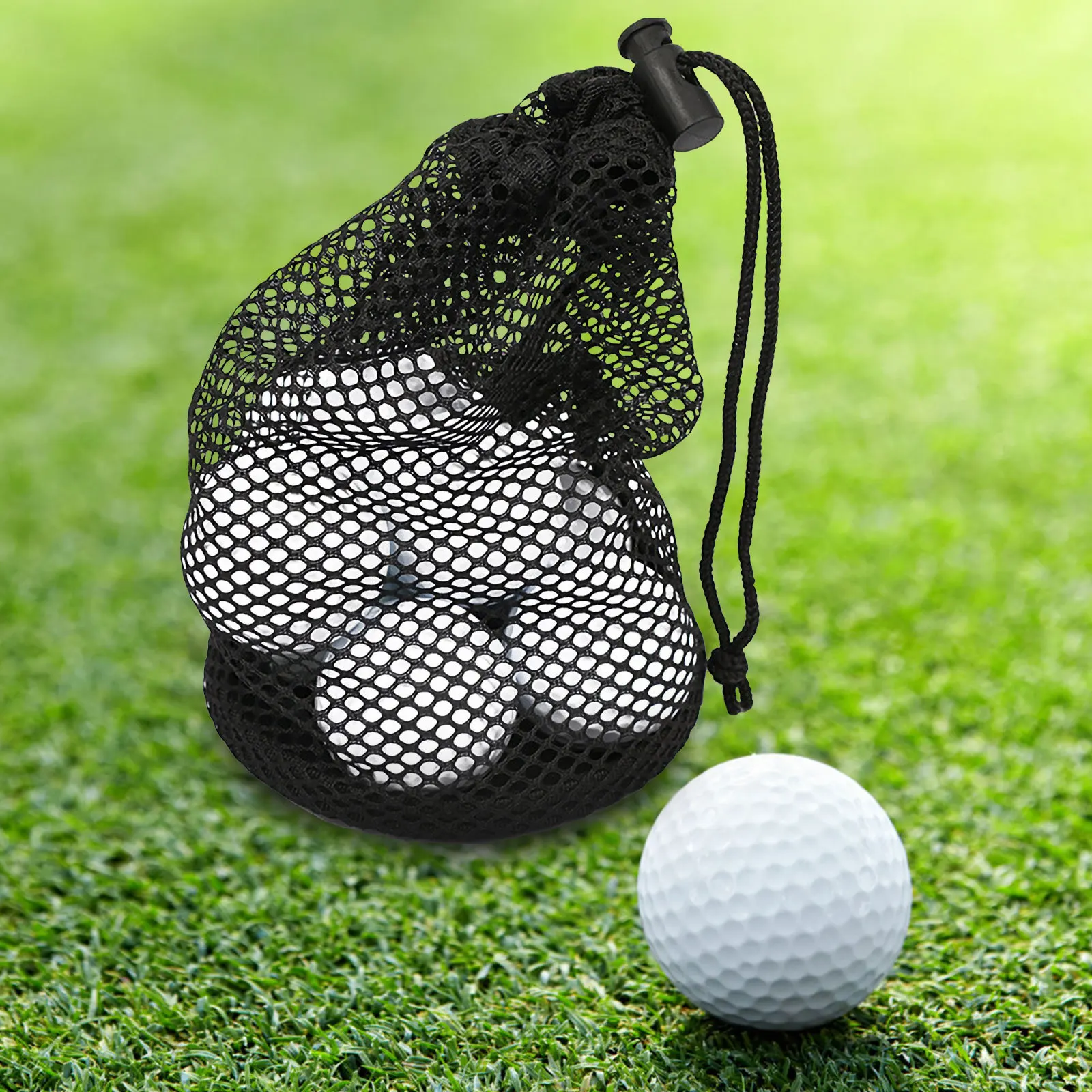 

2Pcs Multifunctional Golf Ball Mesh Bags Durable Nylon Large Capacity Portable Sports Balls Storage Organizer Golfs Ball Bag