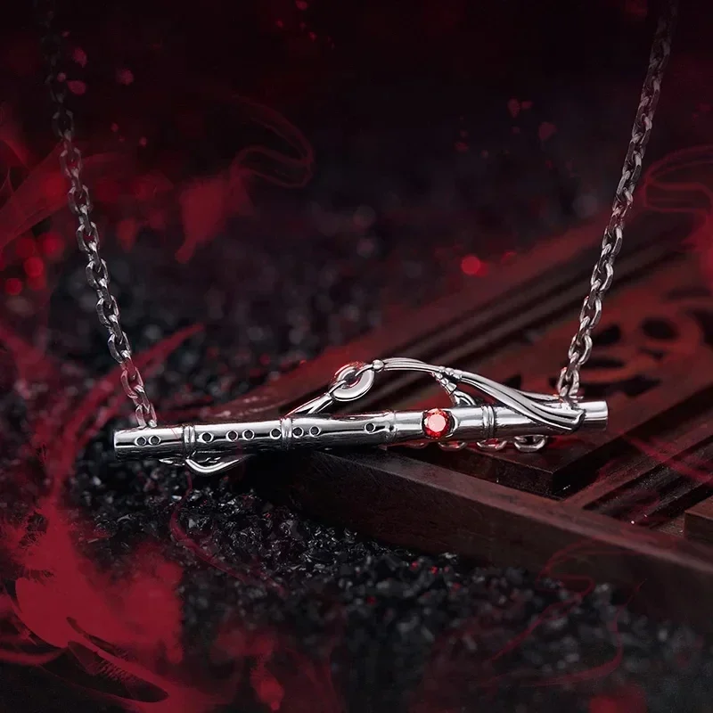 

Mo Dao Zu Shi Necklace Grandmaster of Demonic Cultivation Wei Wuxian Lan Wangji Anime Cosplay Cross Flute Pendant Choker Jewelry