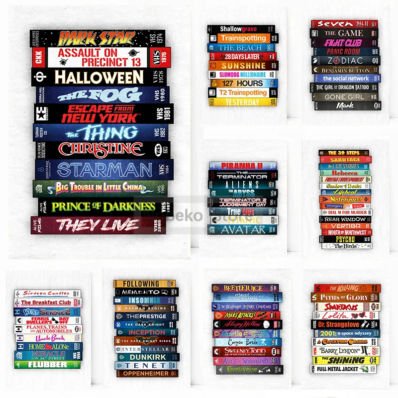 Retro Classics Movie VHS Poster Renowned Director Film Collection Prints Canvas Wall Art Pictures Home Room Vintage Decoration