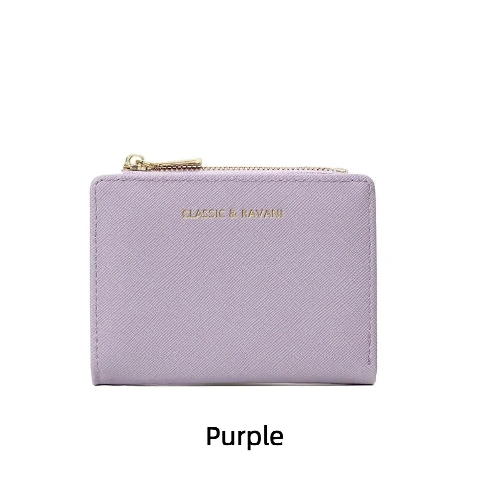 Change Bag PU Leather PU Coin Purse Card Pocket Coin Pouch Card Holders Clutch Korean Style Zipper Short Wallet Outdoor