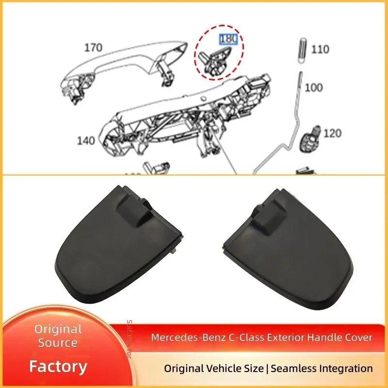 For Mercedes Benz C Class W205 E Class W213 GLC W253 Door Outer Handle Cover Trim Fixing Plate Exterior Accessories