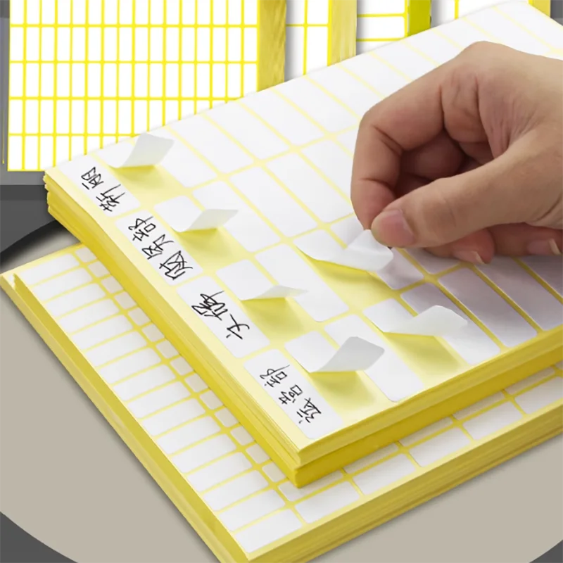 15 Folhas Etiquetas Multifuncionais Adesivos Auto-adesivo Sticky Package Label Branco Tag Em Branco Adesivos Material Escolar Escritório