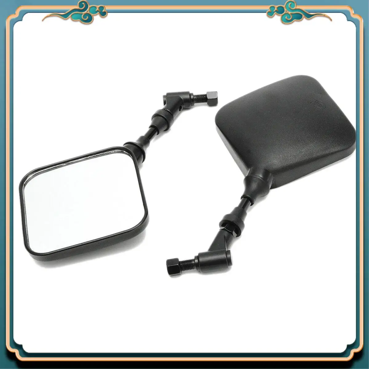 

Latest 2Pcs Motorcycle Rear View Mirror Black For Suzuki Dr 200 250 Dr350 Drz 400 Dr650