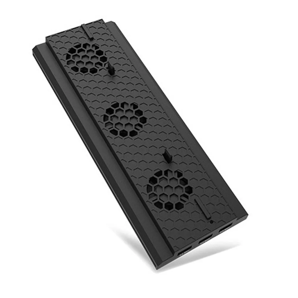 

Cooling Fan For Game Console Triple Usb Ports Temperature Bracket Light Bar Plug Black Compatible For One