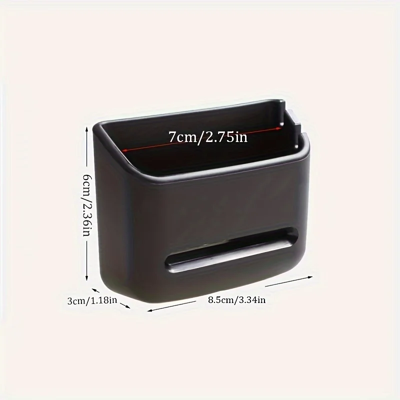 Car Interior Phone Holder Box with Cable Management Slot Plastic Storage Organizer for Car Accessories