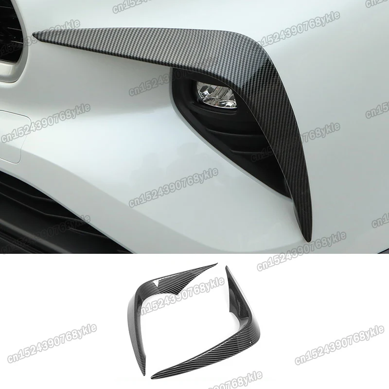 

carbon fiber car Fog Lamp Blade Trim Strip cornor for toyota highlander 2020 2021 2022 2023 xu70 accessories Front Face