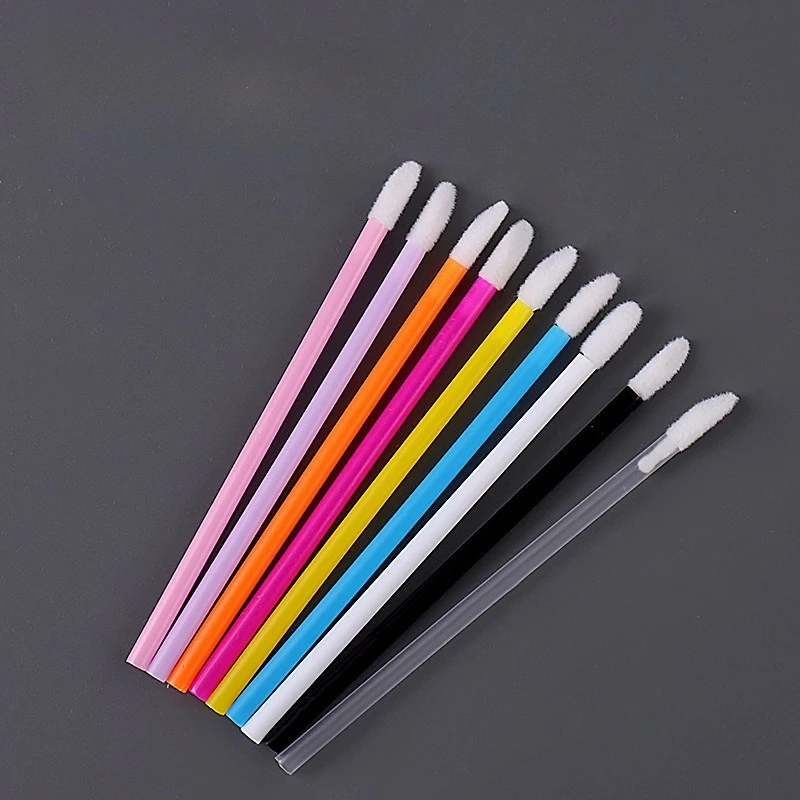 50 個卸売口紅グロスワンド完璧な最高のメイクアップアプリケーターホットメイクアップ使い捨てリップブラシ女性アクセサリー