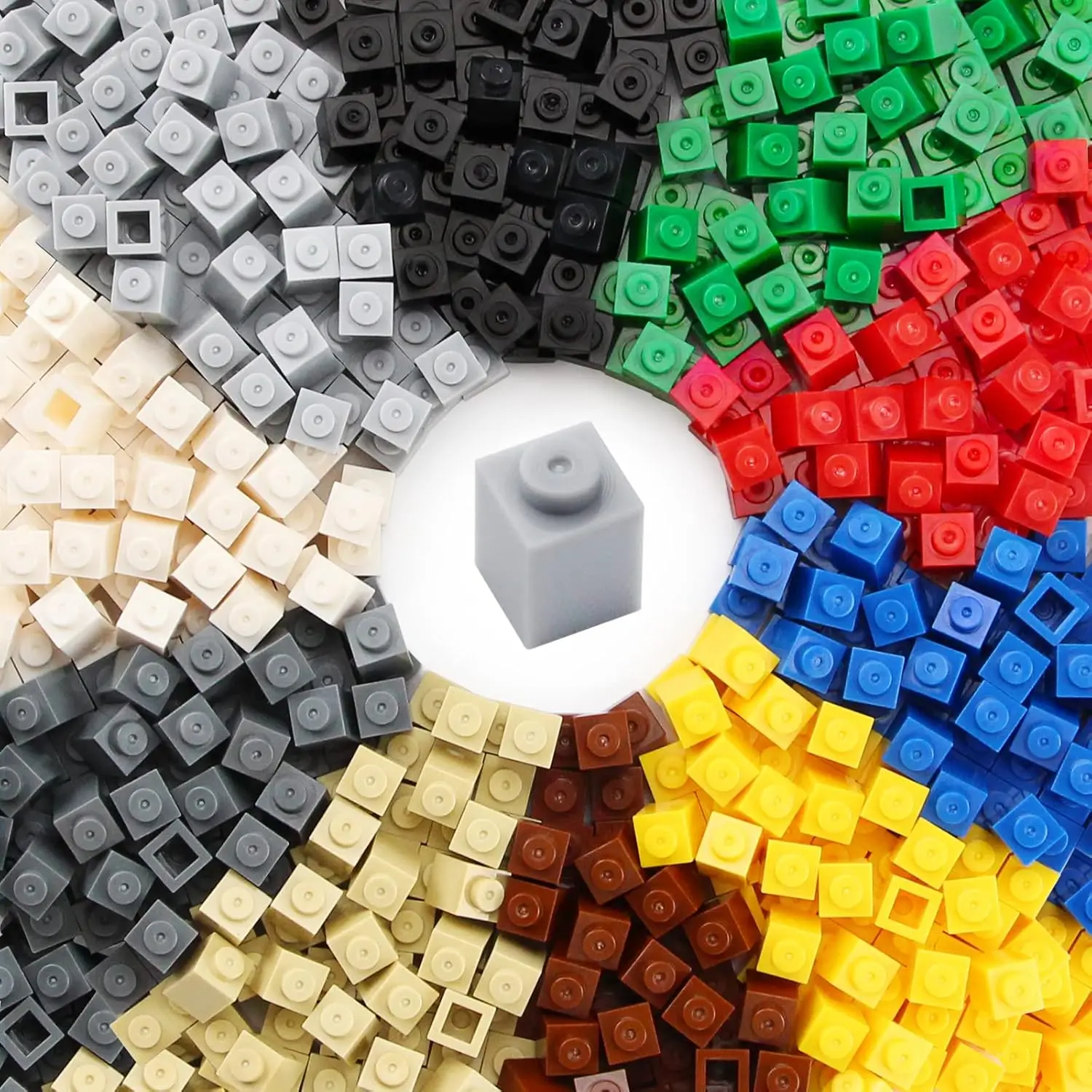 

1x1 кирпичи, 600 шт., разноцветные классические базовые детали, креативный игровой набор, блоки, аксессуары для игрушек, совместимые с 30