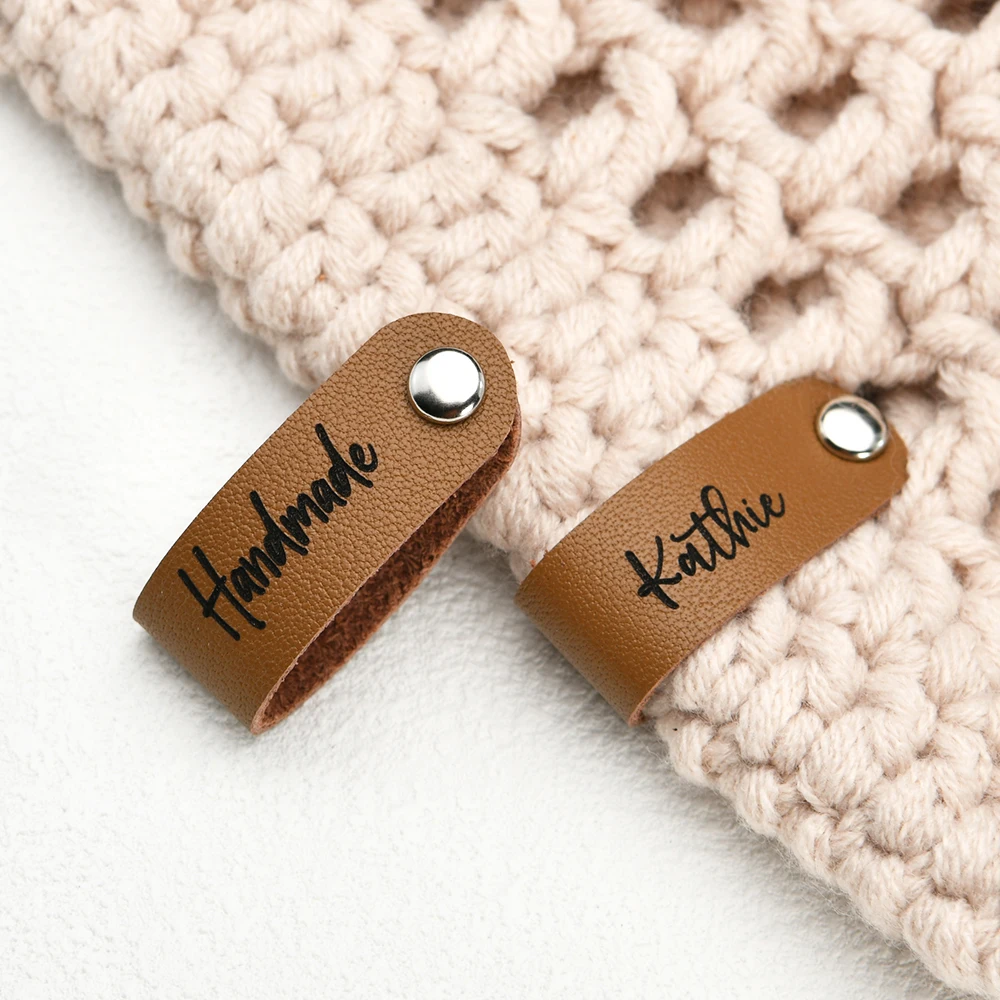 

Custom Laser Engraved Leather Tags 0.5x3 Inch with Free Rivets - 1mm Thick Eco-Friendly for DIY, Gifts, Clothing, Crafts