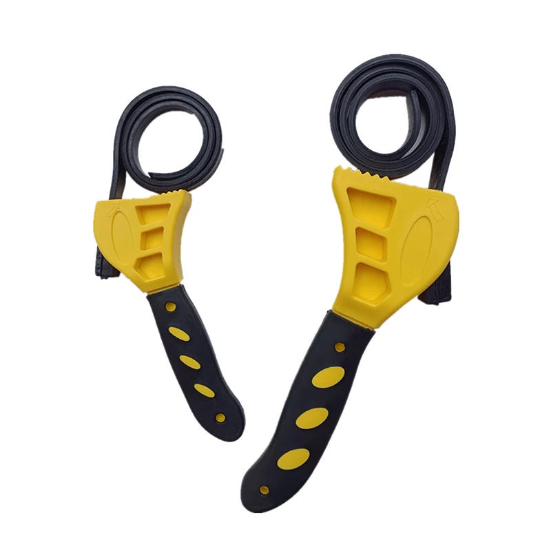 6inch/8inch Multi Functional Belt Wrench Oil Filter Puller Strap Spanner Chain Wrench Strap Opener Adjustable Disassembly Tool