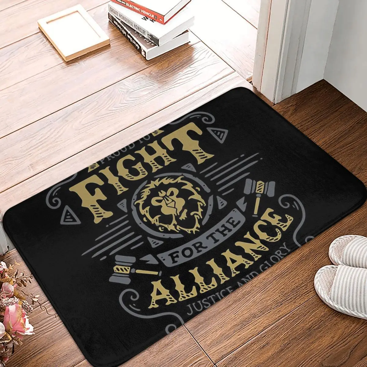 

WOW Game Non-slip Doormat Fight For The Alliance Bath Bedroom Mat Prayer Carpet Home Modern Decor