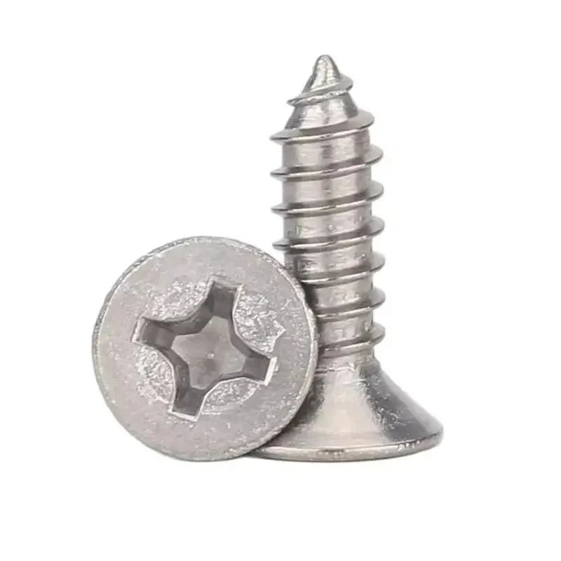 Pure Titanium TA2 Cross Countersunk Head Self Tapping Screws Titanium Alloy Flat Head Phillips Drilling Fastener