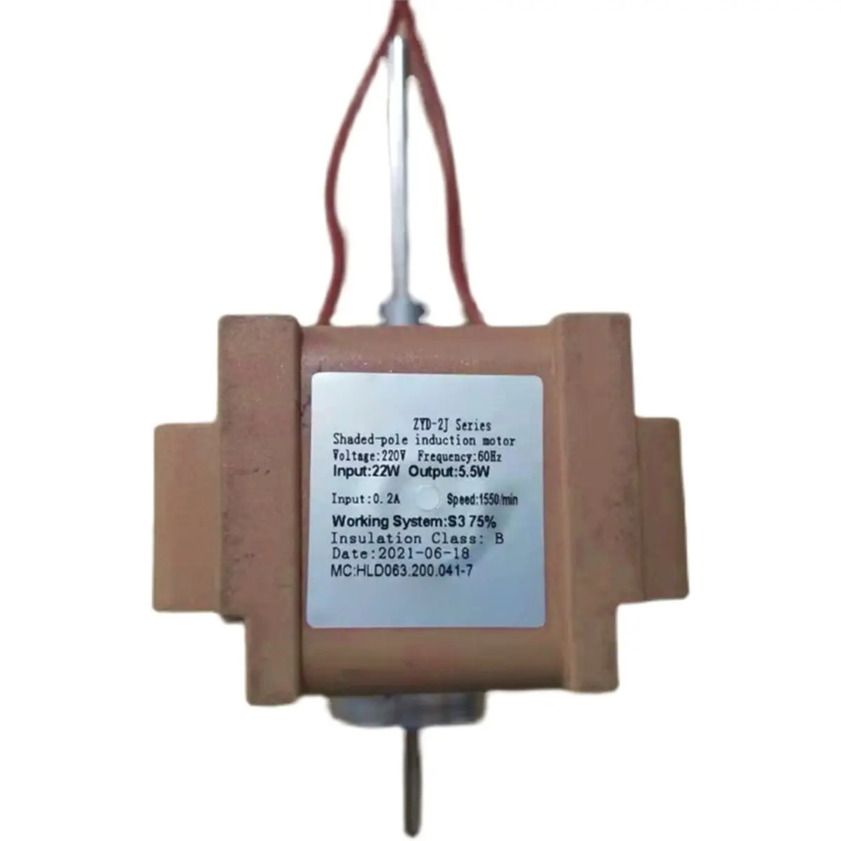 

HGHO Original ZYD-2J Series Refrigeration Fan Input 22W Output 5.5W 1550RPM 220V Freezer Fan Shaded-Pole Induction Motor