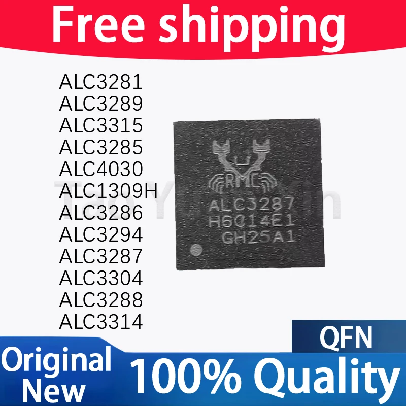 (1piece）100% New ALC3281 ALC3285 ALC3286 ALC3287 ALC3288 ALC3289 ALC4030 ALC3294 ALC3304 ALC3314 ALC3315 ALC1309H QFN  Chipset