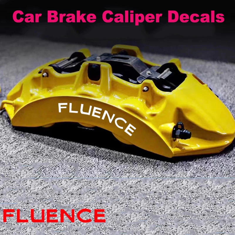 6 uds pegatinas de coche discos cubiertas de pinza almohadilla película decorativa para Renault Dacia Fluence insignia llanta de rueda cubierta de pinza de freno calcomanías de vinilo