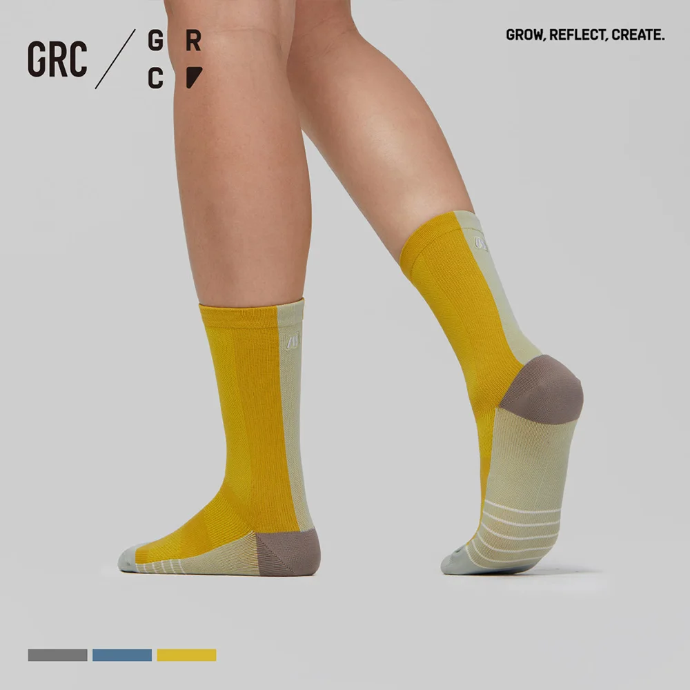 

Colorful GRC Compression Bike Socks - Quick Dry & Breathable Nylon Sports Socks for Road Cycling in Summer