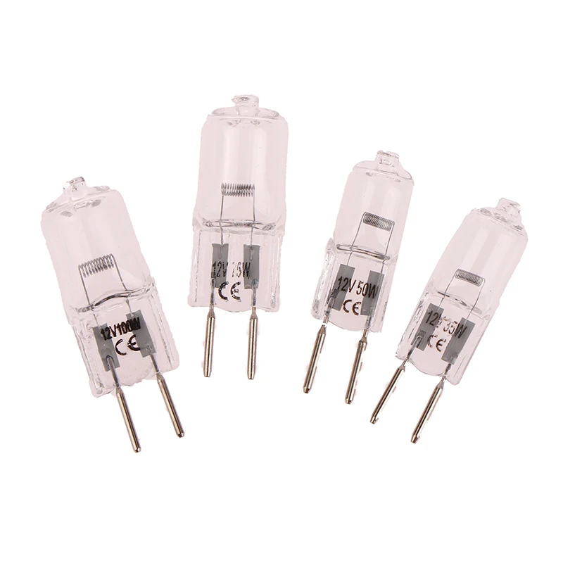 1PC 12V G6.35 35W 50W 75W 100W Halogen Lamp Beads Suitable For Aromatherapy Lamp Crystal Lamp Projector 2pin Bulb