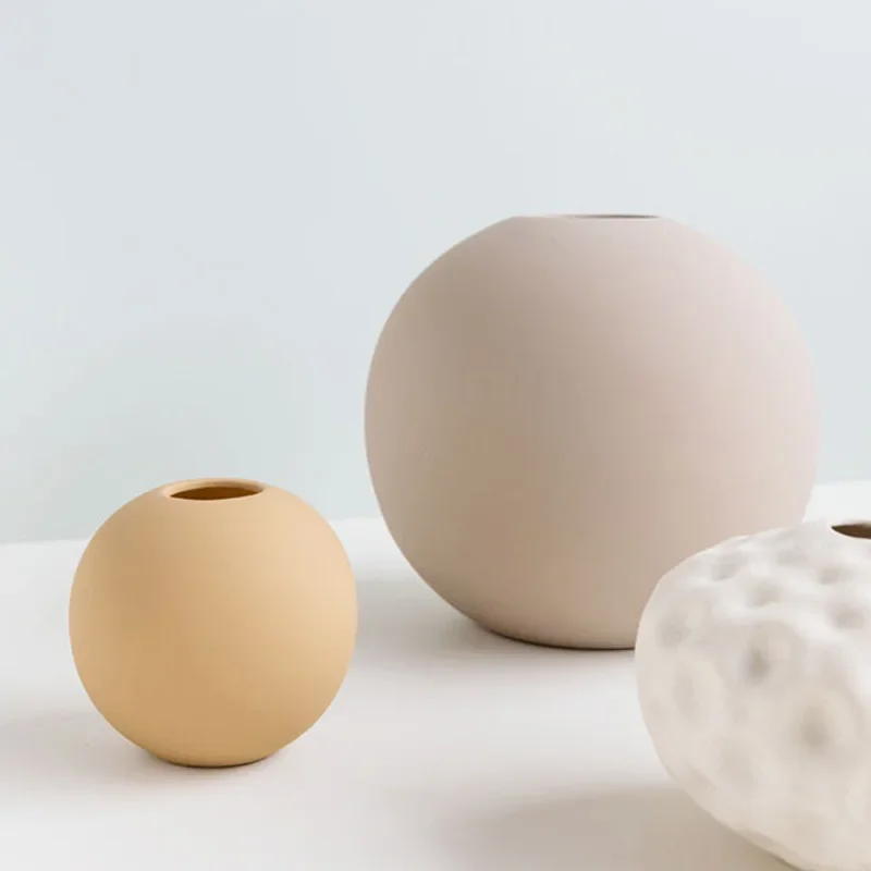 Сферическая ваза Nordic Morandi, модель входа в гостиную, украшение журнального столика