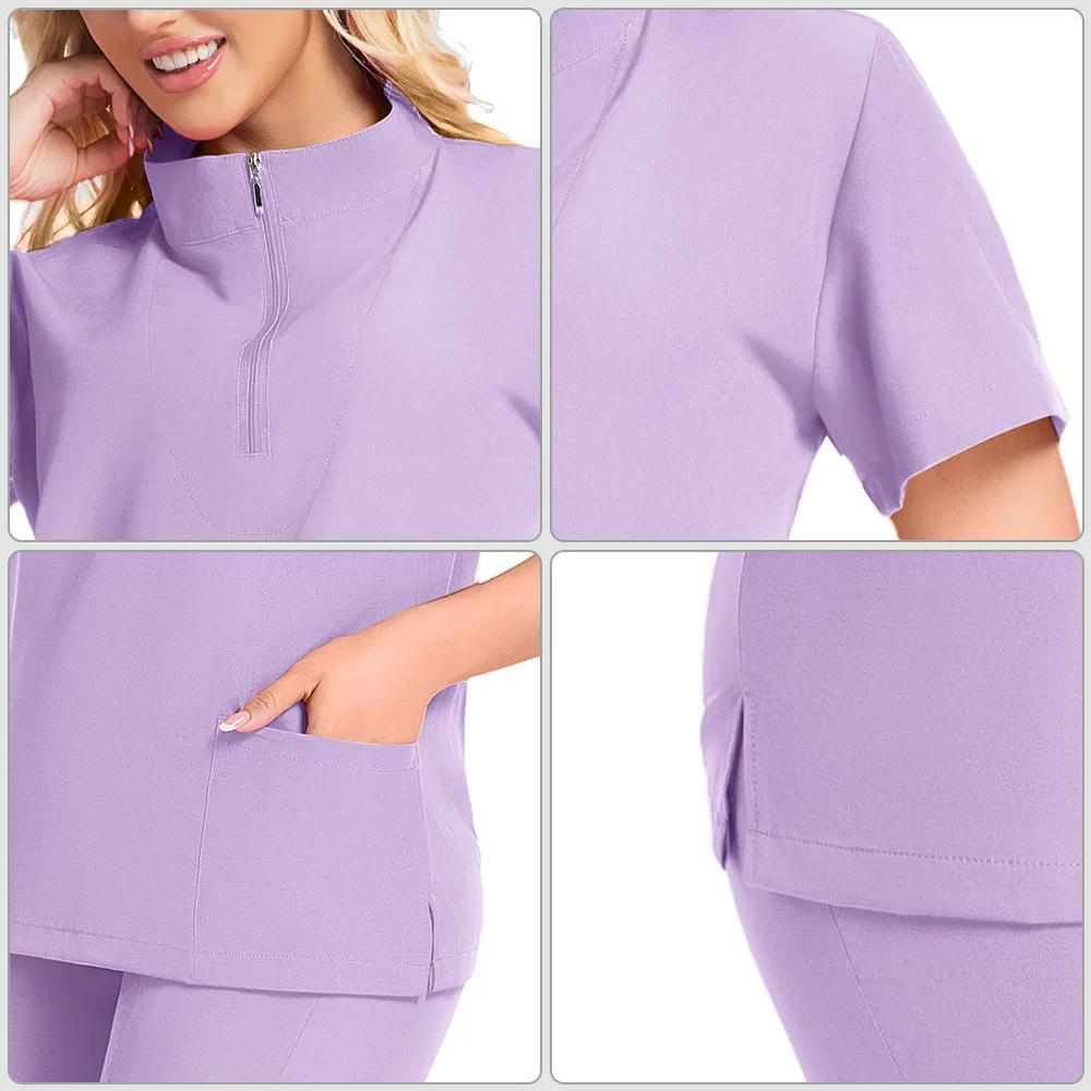 مجموعات زي الدعك النسائية المستشفى الطبي عيادة الأسنان الملابس الجراحية معاطف للأطباء والممرضات اكسسوارات صالون تجميل ملابس العمل