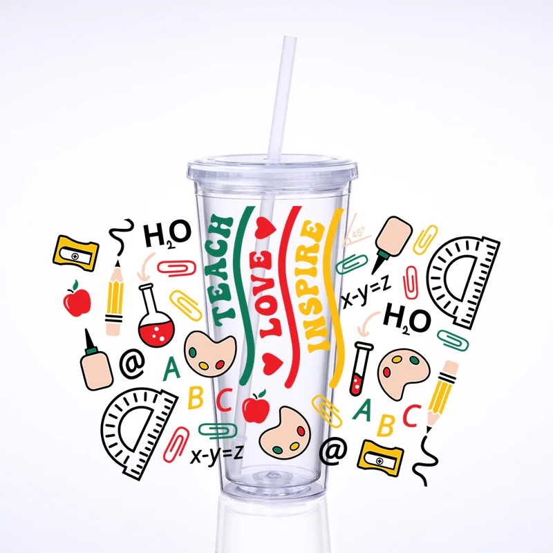 Uv Dtf Cup Wraps Gemengde Cartoon Voor 24Oz Cup Waterdichte Transfer Sticker Fles Zelfklevend Wasbaar Diy Custom