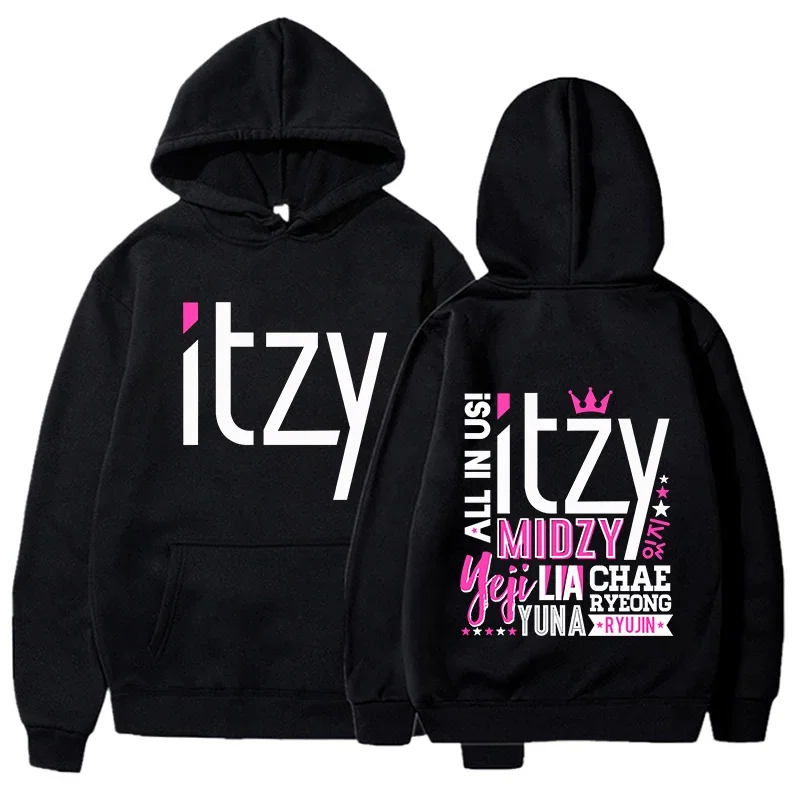 New Fashion Kpop Men Women Hoodies ITZY Printed Sweatshirt Autumn and Winter Casual Long Sleeve Hooded Kpop Tops 2025 Hot Sale