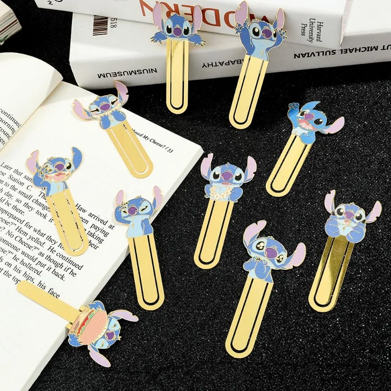 

New Disney Stitch cartoon cute sewing metal bookmark book reading lover gift student learning office supplies collection gift