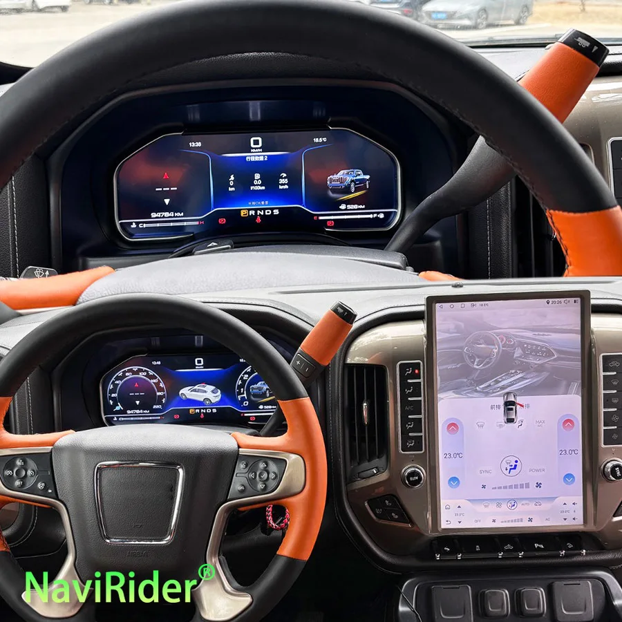 LCD Instrument Cluster Panel For Chevrolet Silverado GMC Sierra 2013-2019 Digital Dashboard Virtual Cockpit Tachometer Odometer