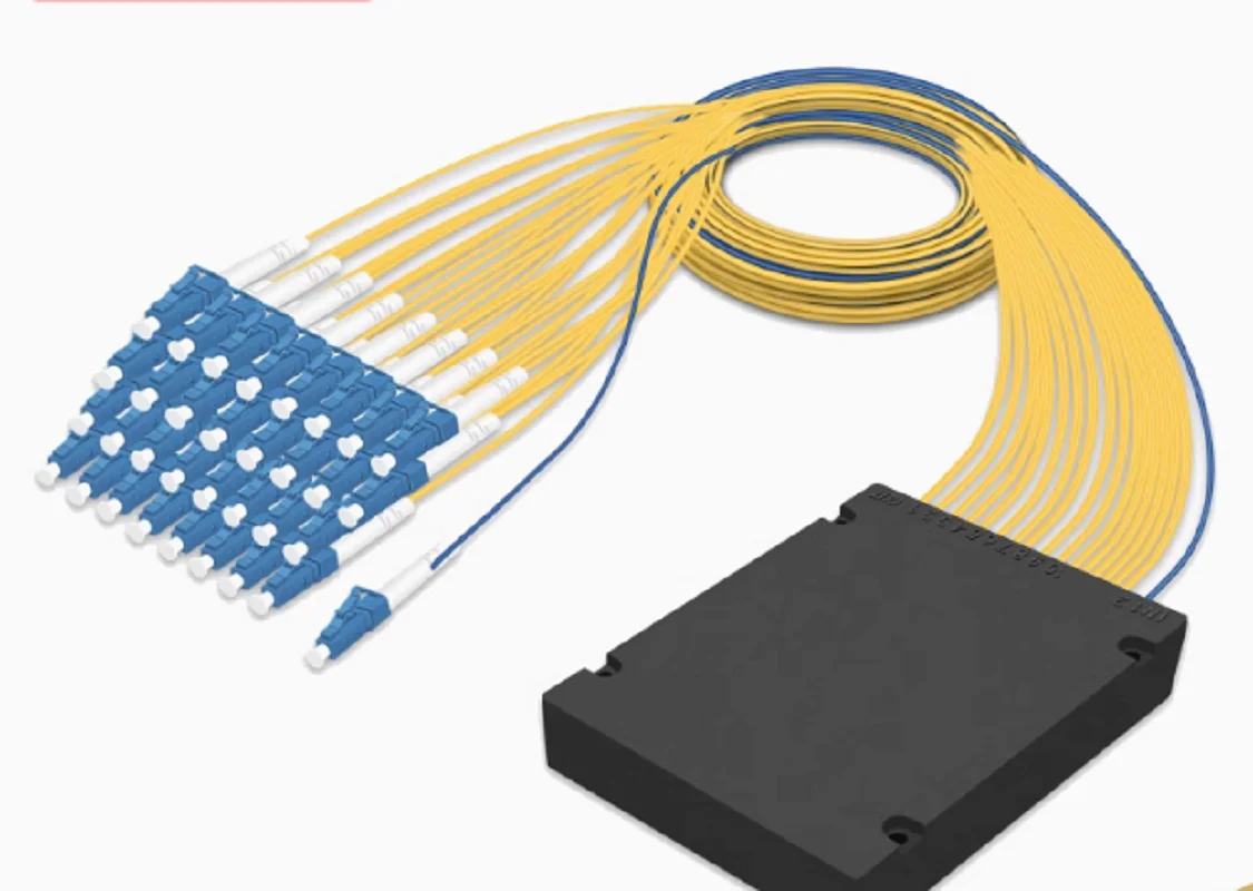 LC UPC 1X2 1X4 1×8 1X32 1X64 Kotak pemisah serat optik LC/UPC Pemisah PLC Serat Optik