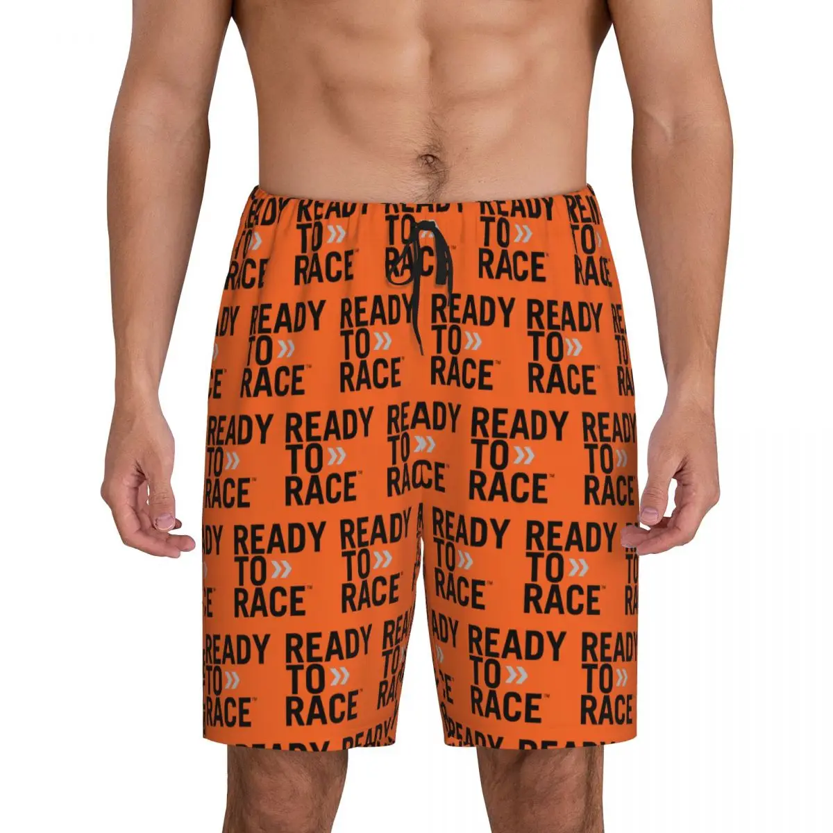 Custom Ready To Race Austrian Motorcycle Pajama Bottoms Men Lounge Sleep Shorts Drawstring Sleepwear Pjs with Pockets