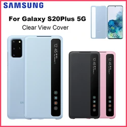 Original For Samsung Galaxy S20+ Clear View Cover for Galaxy S20Plus 5G S-View Flip Case EF-ZG985
