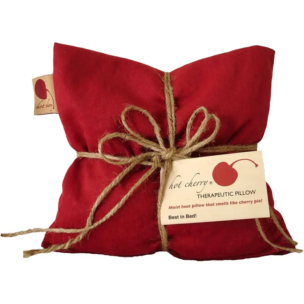 

Red Square Denim Cherry Pit Pillow - Reusable Hot/Cold Therapy, Eco-Friendly Heating Pad, Moist Heat for Pain Relief, Ideal Gift