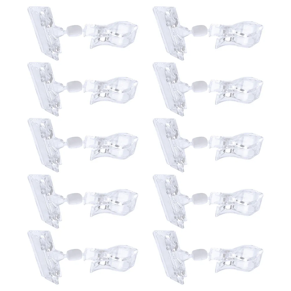 

20Pcs Clear Retail Sign Clips Transparent Rotatable Price Tag Holders for Supermarket Store Merchandise Display Flexible Sign
