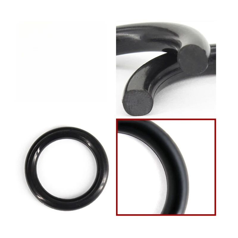 حلقة إغلاق EPDM على شكل حرف O OD5-50mm CS2/2.5/3mm مقاومة الأحماض والقلويات مقاومة الماء باللون الأسود في المخزون