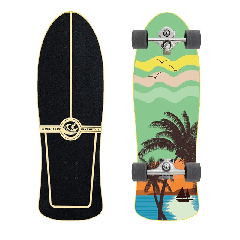 Surf Skate Board, Longboard, Land Pumping Skateboard, Complete Ready to Ride, Outdoor Sport Board, 32\