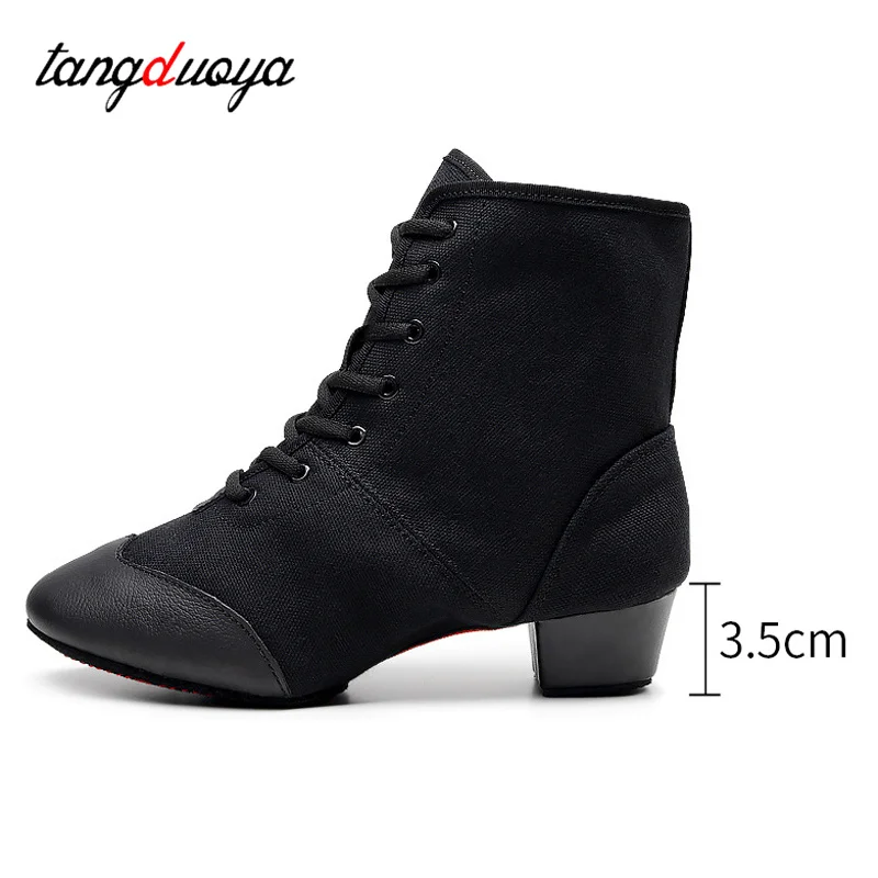 Standard Ballroom Dance Shoes for Women High Top Latin Dancing Shoe Rubber/Suede Sole Dancing boots Waltz Tango Shoe