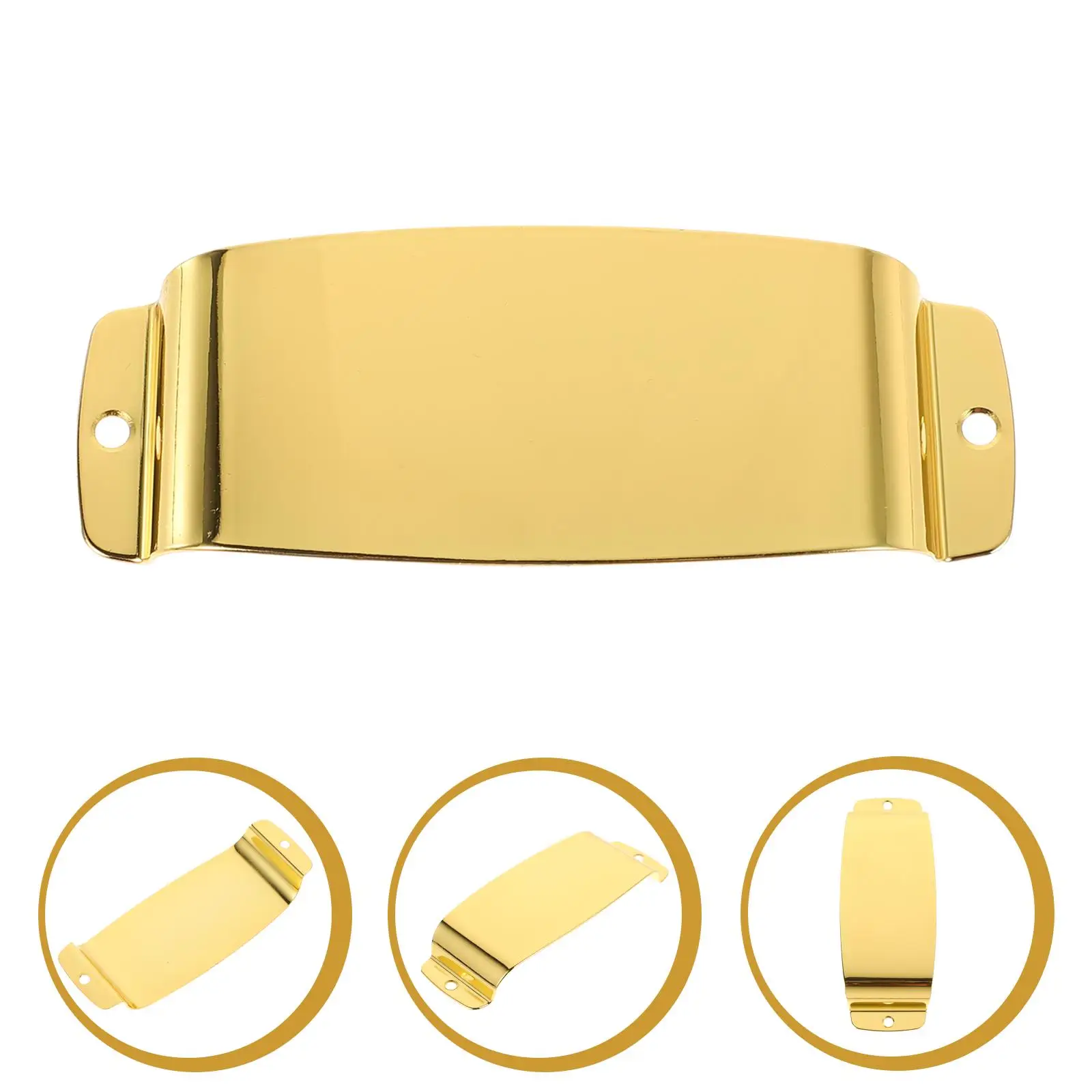 Bass Protection Cover Zinc Alloy Durable Protective Products Guitar Bridge Golden Storage Pickup Cover Bass