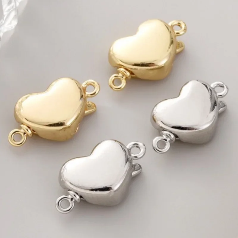 

DIY Jewellery Making Connectors 18K Plated Heart Shaped Dollar Clasp Fasteners Handmade Necklace Bracelet Needlework Accessories