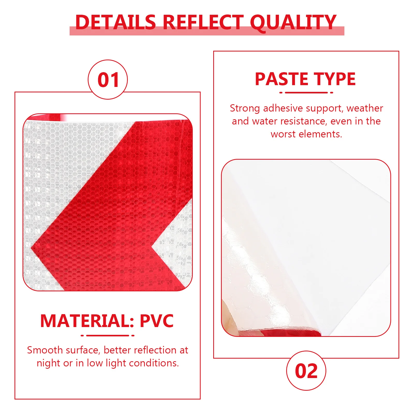 

1Pcs Reflective Sticker Enhances Visibility in Low Light Conditions Long Lasting Hold for Cars Boats Campers Reflective Tape