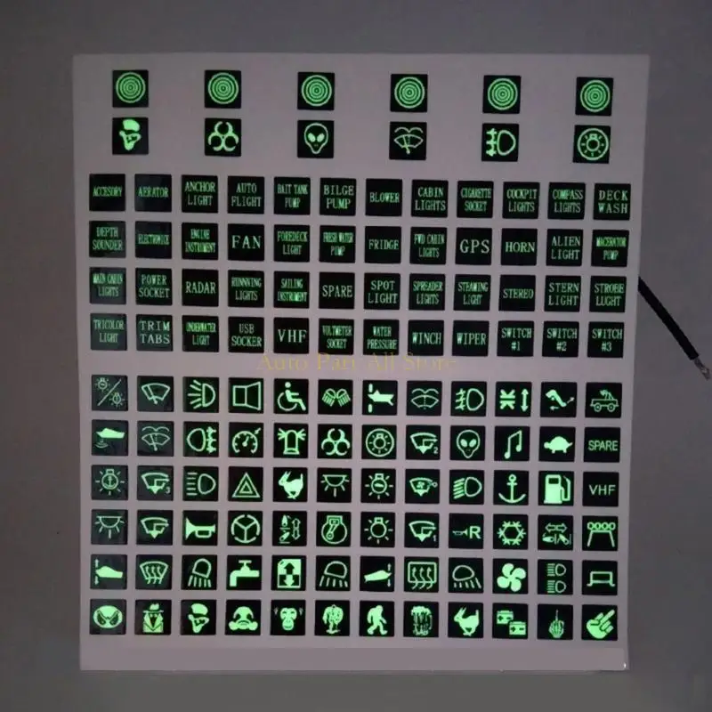 J0MA Auto Car Window Glow Switches Stickers Door Door Night Luminous Counsory