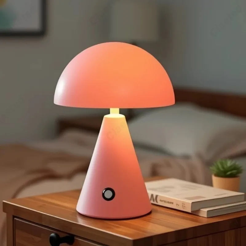 

Креативная новая светодиодная настольная лампа в виде гриба, трехцветная ресторанная кофейня, гостиная, спальня, прикроватная атмосфера, декоративное освещение