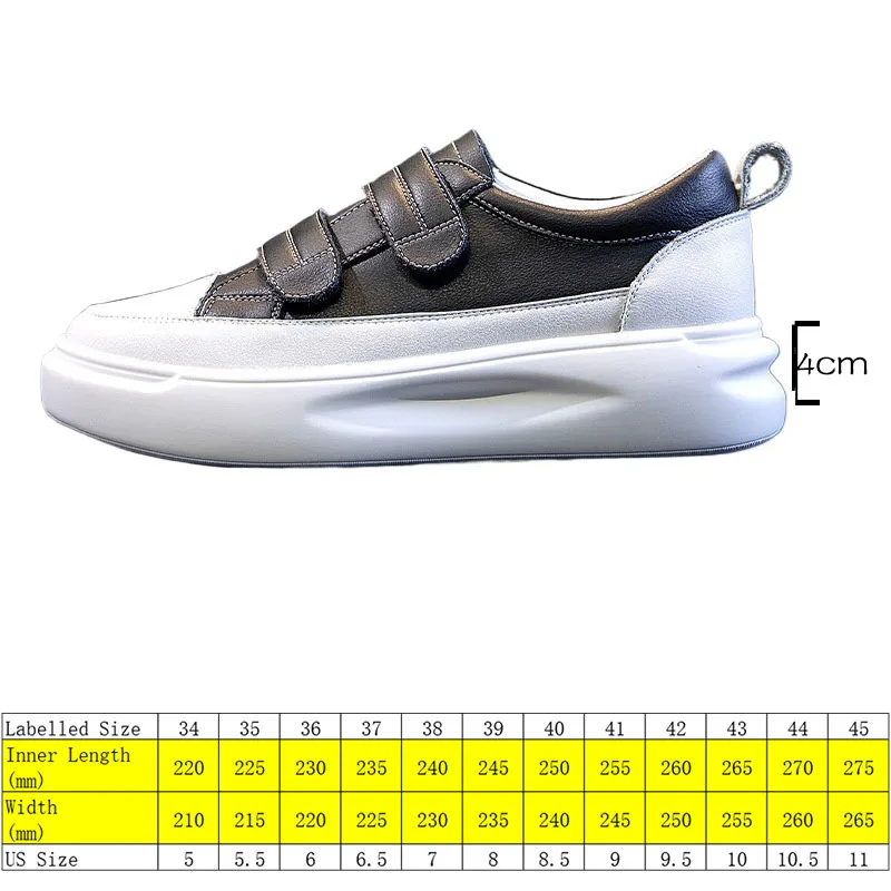Koznoy 4cm 2024 Genuine Leather Spring Loafer High Brand Platform Autumn Hook Vulcanize Chunky Sneaker Wome Flats Shoes