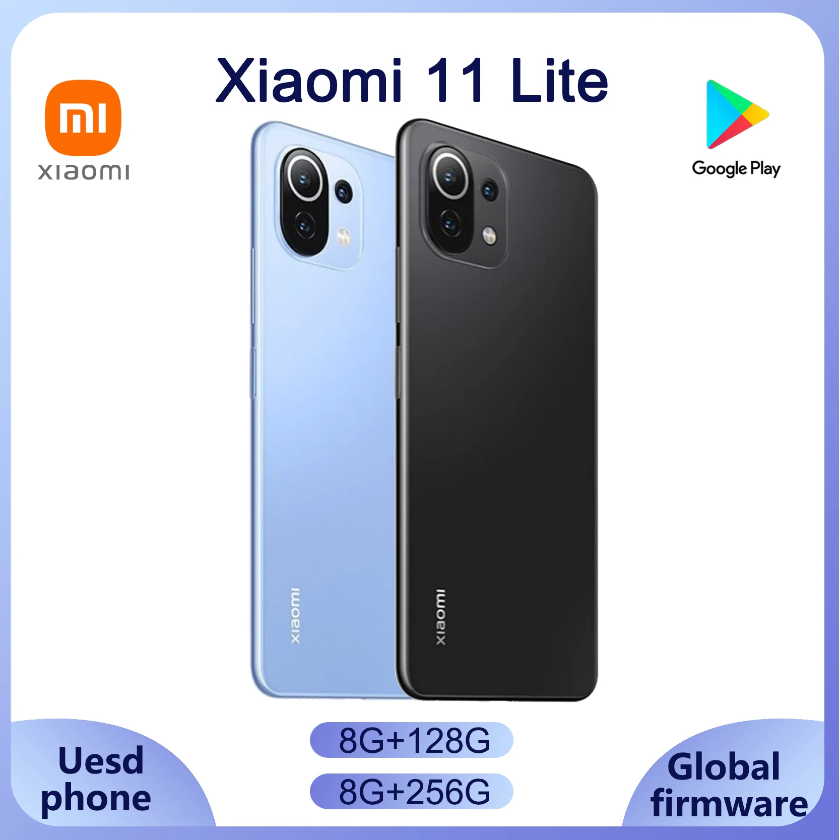 Xiaomi 11 Lite smartphone 5G AMOLED Snapdragon 780G 64MP Volledig scherm 90HZ gebruikte telefoon