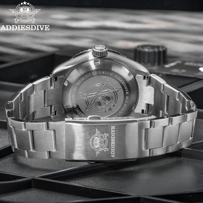 Addiesdive NH35 ساعات آلية أوتوماتيكية فاخرة الياقوت الزجاج 200 متر مقاوم للماء ساعة الغوص BGW9 سوبر مضيئة ساعة رجالي