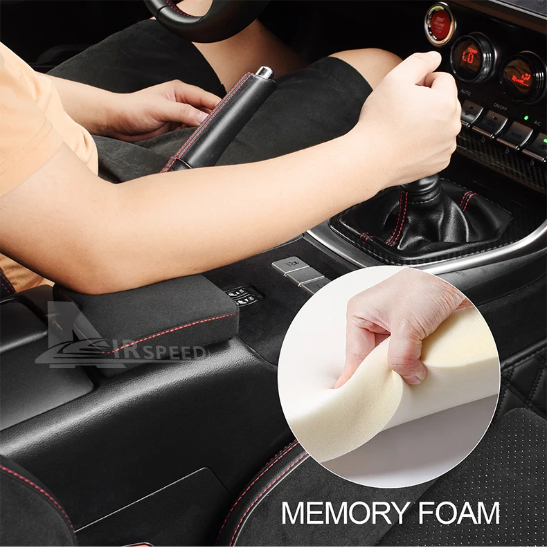 Italienisches Premium-Wildleder für Toyota GR86 Subaru BRZ 2022 2023 2024 2025 2026 Armlehnenkissen Auto-Mittelkissen Polsterung Automobil – Detail 8