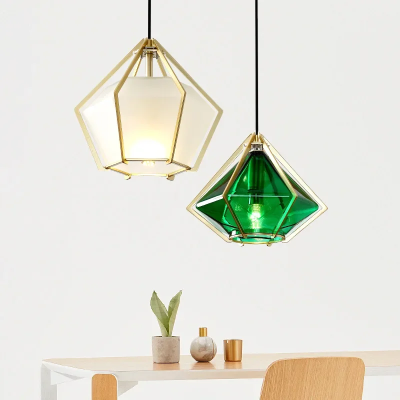 Home Decoration Kitchen Garden Retro Droplight Modern LED Glass Pendant Light Personal Designer Art Cafe Bar Lamps